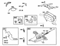 Muffler Grp Controls Diagram and Parts List for 42C777-1237-01  Briggs and Stratton Engine